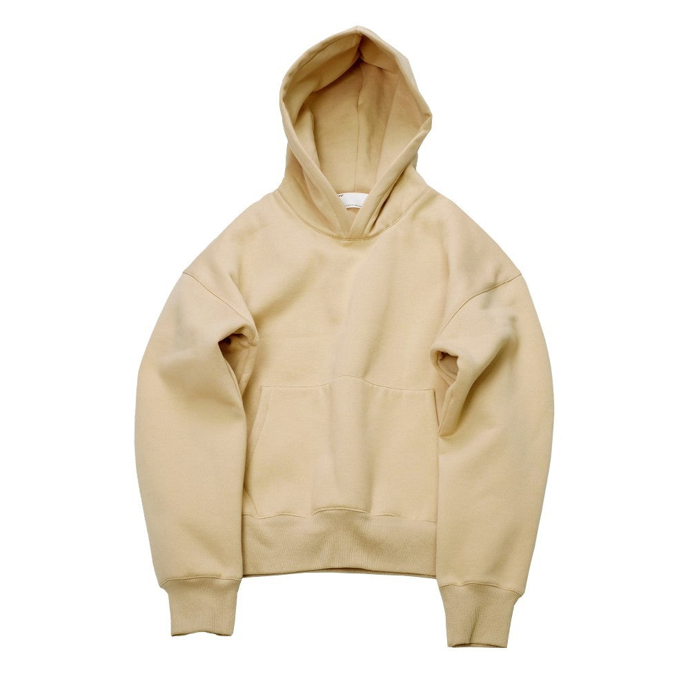 Men's Oversized Camel Hooded Sweater - Street Style Silhouette