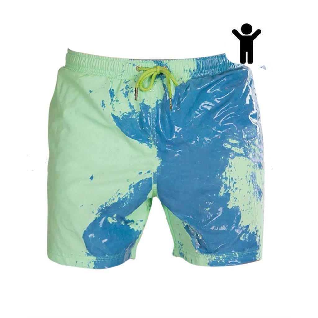 Men's Magic Color-Changing Beach Shorts – Quick-Dry Swim Trunks
