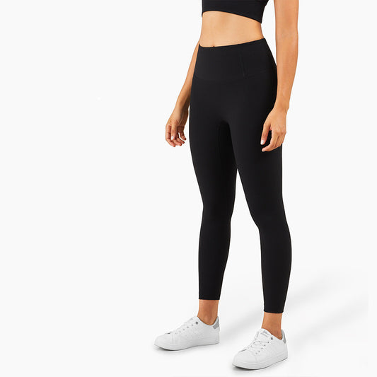 Women's Ribbed High-Waist Yoga Pants – Nude Peach Fitness Leggings
