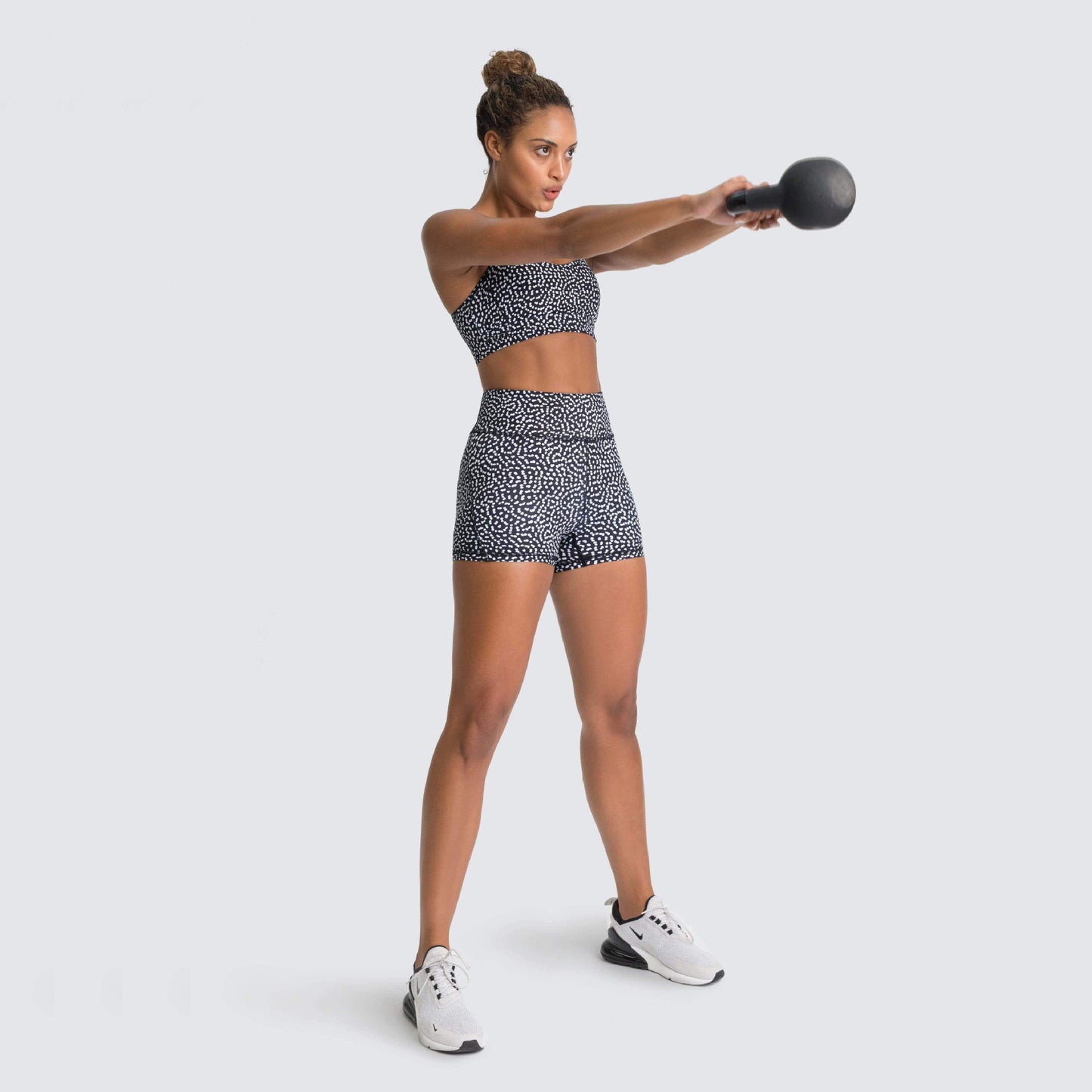 Women's Knitted Yoga Outfit – Sexy Sports Bra & Shorts Set