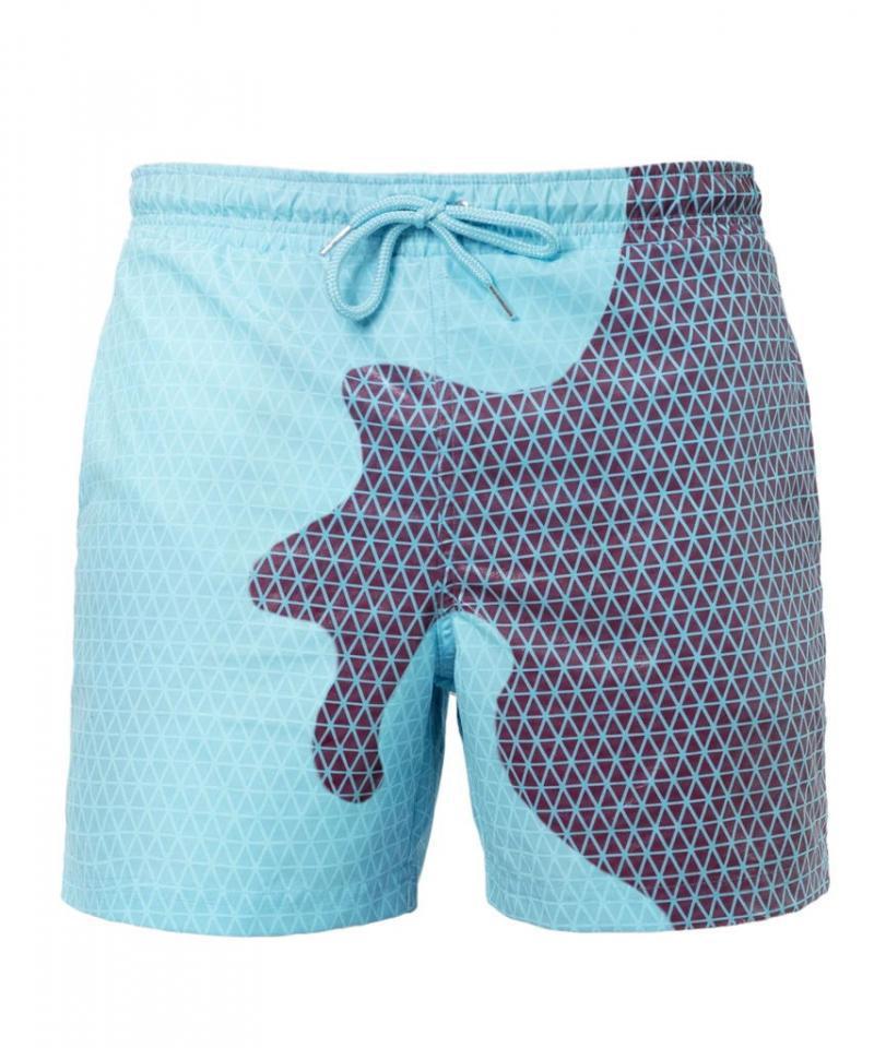 Men's Magic Color-Changing Beach Shorts – Quick-Dry Swim Trunks